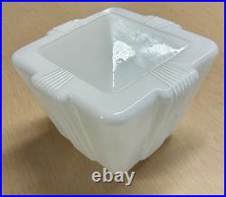 Antique Skyscraper Light Vintage Art Deco Fixture Pendant Milk Glass 1930-1940's