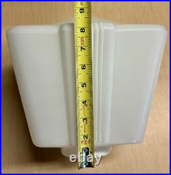 Antique Skyscraper Light Vintage Art Deco Fixture Pendant Milk Glass 1930-1940's