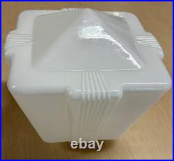 Antique Skyscraper Light Vintage Art Deco Fixture Pendant Milk Glass 1930-1940's