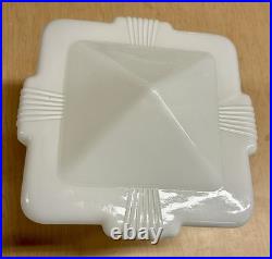 Antique Skyscraper Light Vintage Art Deco Fixture Pendant Milk Glass 1930-1940's