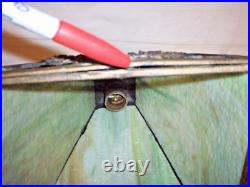 Antique Slag Glass Hanging Lamp Light