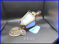 Antique Stained Glass Hanging Light Fitting