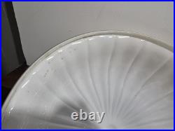 Antique Uranium Glass Hanging Dome Chandelier Lamp Shade Bowl Large 15