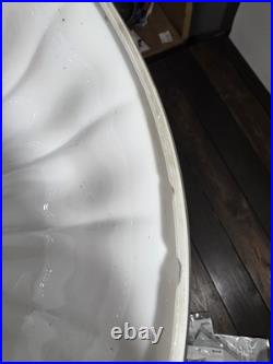 Antique Uranium Glass Hanging Dome Chandelier Lamp Shade Bowl Large 15