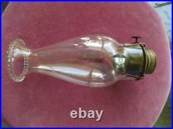 Antique VICTORIAN CRANBERRY HOBNAIL Glass Hanging Library Lamp