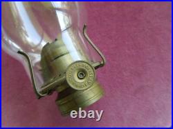 Antique VICTORIAN CRANBERRY HOBNAIL Glass Hanging Library Lamp