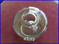 Antique VICTORIAN CRANBERRY HOBNAIL Glass Hanging Library Lamp