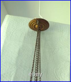 Antique VICTORIAN CRANBERRY HOBNAIL Glass Hanging Library Lamp