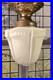 Antique Victorian Home Foyer Pendant Hall Ceiling Light Fixture Brass Glass