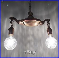 Antique Vintage Hanging Swag Light Fixture Lamp Chandelier Great