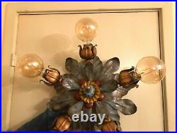 Antique Vintage Italian Hanging Ceiling Wall Hanging Lamp tulip light heads