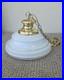 Art Deco-inspired, schoolhouse-style hanging pendant light Vintage 80s