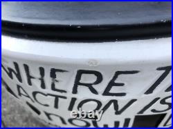 BIG Ceramic Pottery MCM Hanging Swag Lamp w Graffiti ManCave Pool Table Hippie