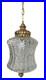 BIG Vintage Centerpiece Hollywood Regency Hanging Swag Lamp Glass Pendant Light