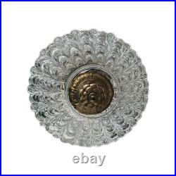 BIG Vintage Centerpiece Hollywood Regency Hanging Swag Lamp Glass Pendant Light