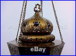 BR353 Vintage Reproduction Classic Moroccan / Egyptian Art Hanging Lantern/Lamp