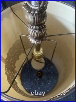 Beauti-Vue Barrel Lamp Hanging Swag Shade Vintage MCM Pull Chain Retro WORKS