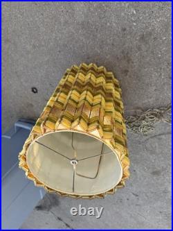 Beauti-Vue Barrel Lamp Hanging Swag Shade Vintage MCM Pull Chain Retro WORKS
