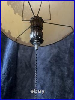 Beauti-Vue Barrel Lamp Hanging Swag Shade Vintage MCM Pull Chain Retro WORKS