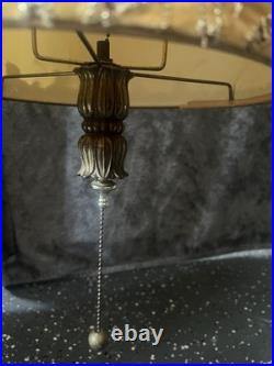 Beauti-Vue Barrel Lamp Hanging Swag Shade Vintage MCM Pull Chain Retro WORKS