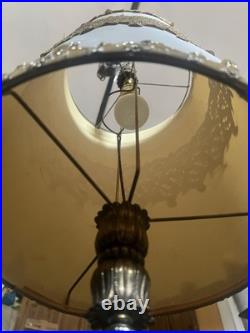 Beauti-Vue Barrel Lamp Hanging Swag Shade Vintage MCM Pull Chain Retro WORKS