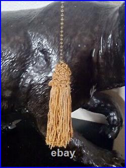 Beautiful Antique Hand Painted & Signed Hanging Parlor Swag Pendant lamp-Floral