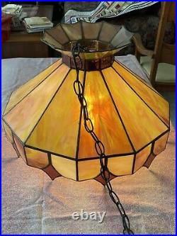 Beautiful Vintage Stained Glass Hanging Lamp Local Pickup Skokie IL
