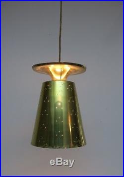 Beautiful vintage mid century hanging light lamp brass orig. 1950s stilnovo era