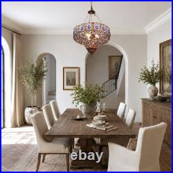 Bohemian Style Colorful Crystal Chandelier, 16in Restaurant Home Decoration Light