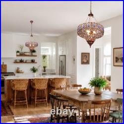 Bohemian Style Colorful Crystal Chandelier, 16in Restaurant Home Decoration Light