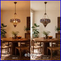 Bohemian Style Colorful Crystal Chandelier, 16in Restaurant Home Decoration Light