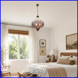 Bohemian Style Colorful Crystal Chandelier, 16in Restaurant Home Decoration Light