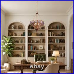 Bohemian Style Colorful Crystal Chandelier, 16in Restaurant Home Decoration Light
