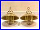 Brass Hanging Pendant Light with Shade Vintage Nautical Marine Ceiling Lamp Pair