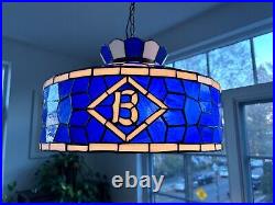 Brooklyn Dodgers Lamp - Handcrafted Stained Glass Hanging Lamp - NEW