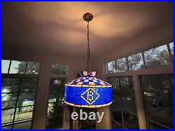 Brooklyn Dodgers Lamp - Handcrafted Stained Glass Hanging Lamp - NEW