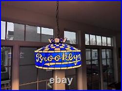 Brooklyn Dodgers Lamp - Handcrafted Stained Glass Hanging Lamp - NEW