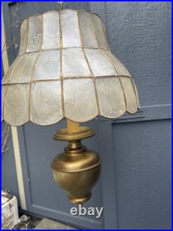 Capiz Shell Hanging Swag Lamp Light Chandelier Vintage 18 Tall Capiz Shell Hanging Swag Lamp Light Chandelier Vintage 18 Tall