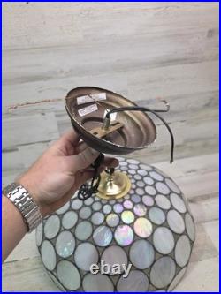 Capiz Shell Stained Glass Swag Lamp Hanging Vintage Tiffany Style Unique Cool