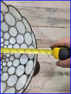 Capiz Shell Stained Glass Swag Lamp Hanging Vintage Tiffany Style Unique Cool
