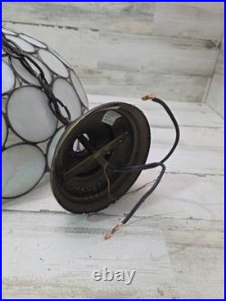 Capiz Shell Stained Glass Swag Lamp Hanging Vintage Tiffany Style Unique Cool