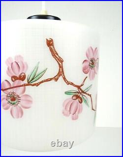 Cherry Bloom Vintage 50s MID Century Glass Hanging Ceiling Lamp Pendant