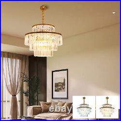 Crystal Chandelier Luxury LED Pendant Lamp Ceiling Lighting Fixture Living Room