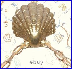 Double Pendant Swag Lamp MCM Light Fixture Hollywood Regency Ceiling MCM Tested