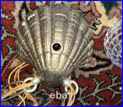 Double Pendant Swag Lamp MCM Light Fixture Hollywood Regency Ceiling MCM Tested