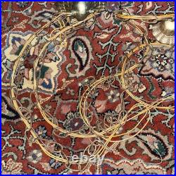 Double Pendant Swag Lamp MCM Light Fixture Hollywood Regency Ceiling MCM Tested