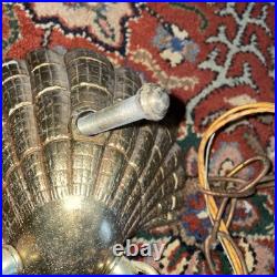 Double Pendant Swag Lamp MCM Light Fixture Hollywood Regency Ceiling MCM Tested