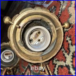 Double Pendant Swag Lamp MCM Light Fixture Hollywood Regency Ceiling MCM Tested