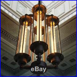EDISON VINTAGE PENDANT LIGHT CHANDELIER Rustic Iron Cage Hanging Ceiling Lamp A1