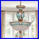 European Luxury Floral Pendant Light, 15''living Room Home Glass Decorative Light